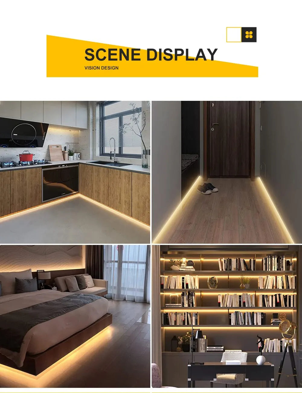 Bande LED USB 5V CC avec variateur intelligent, capteur de gestes, 60 LED/m, rétroéclairage, lampe TV, décoration de chambre