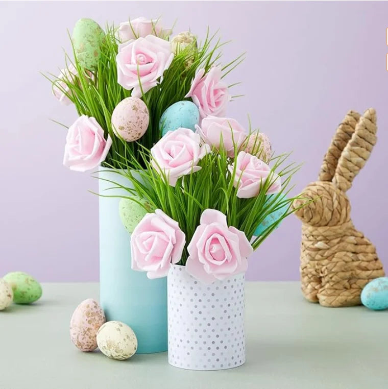 10/20/50 pièces de roses artificielles en mousse PE, fausses fleurs pour la décoration de la maison, de la chambre, des mariages, des fêtes, d'Halloween, de Thanksgiving et de Noël.