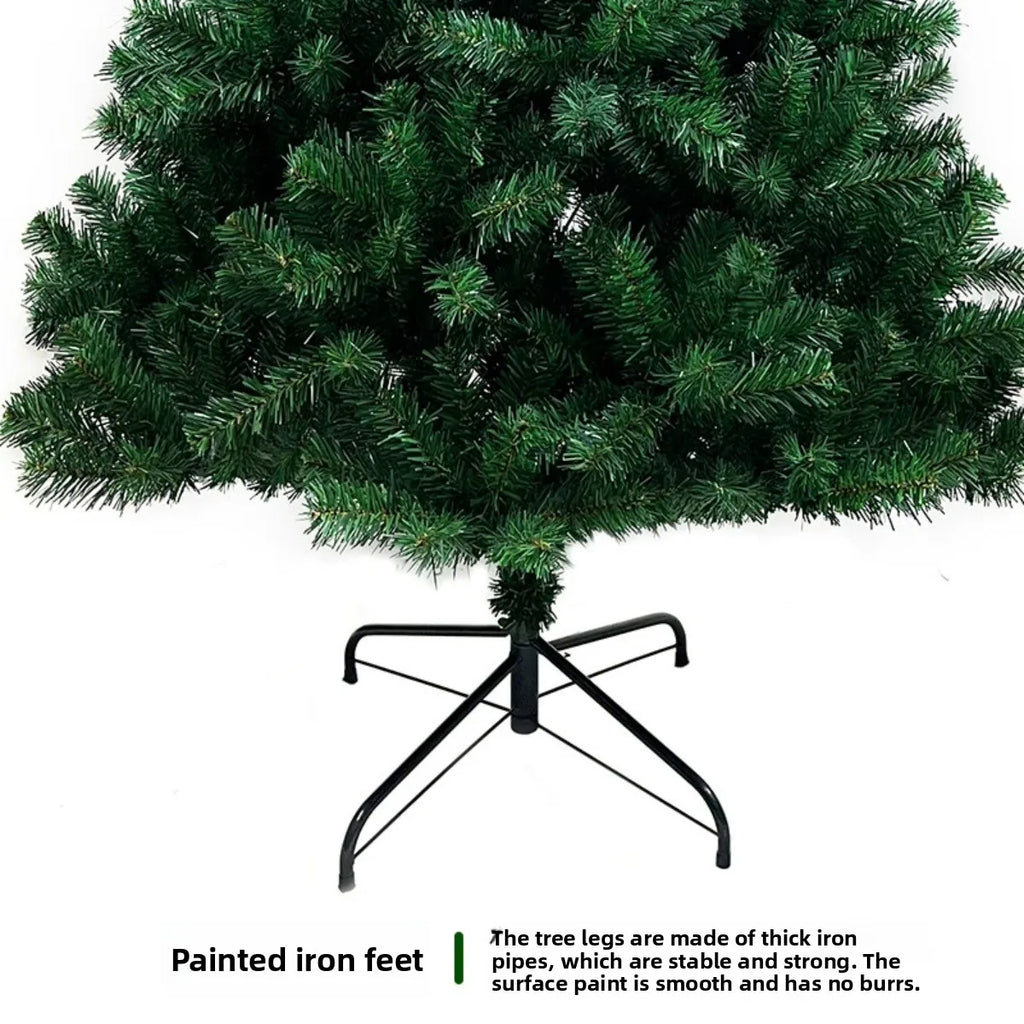 1.2/1.5/1.8/2.1M Christmas Tree Simulation with Metal Holder Base for Home Party Decorations Christmas Ornament Simple Install